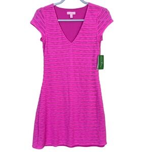Lilly Pulitzer Hot Pink Knit Mini Dress Women's Size Small New‎